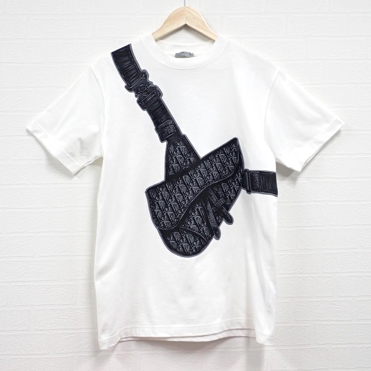 中古 辛口評価 Abランク Christian Dior クリスチャン ディオール サドル プリント Tシャツ 943j605n0554 サイズxs コットン ホワイト Mozago Com
