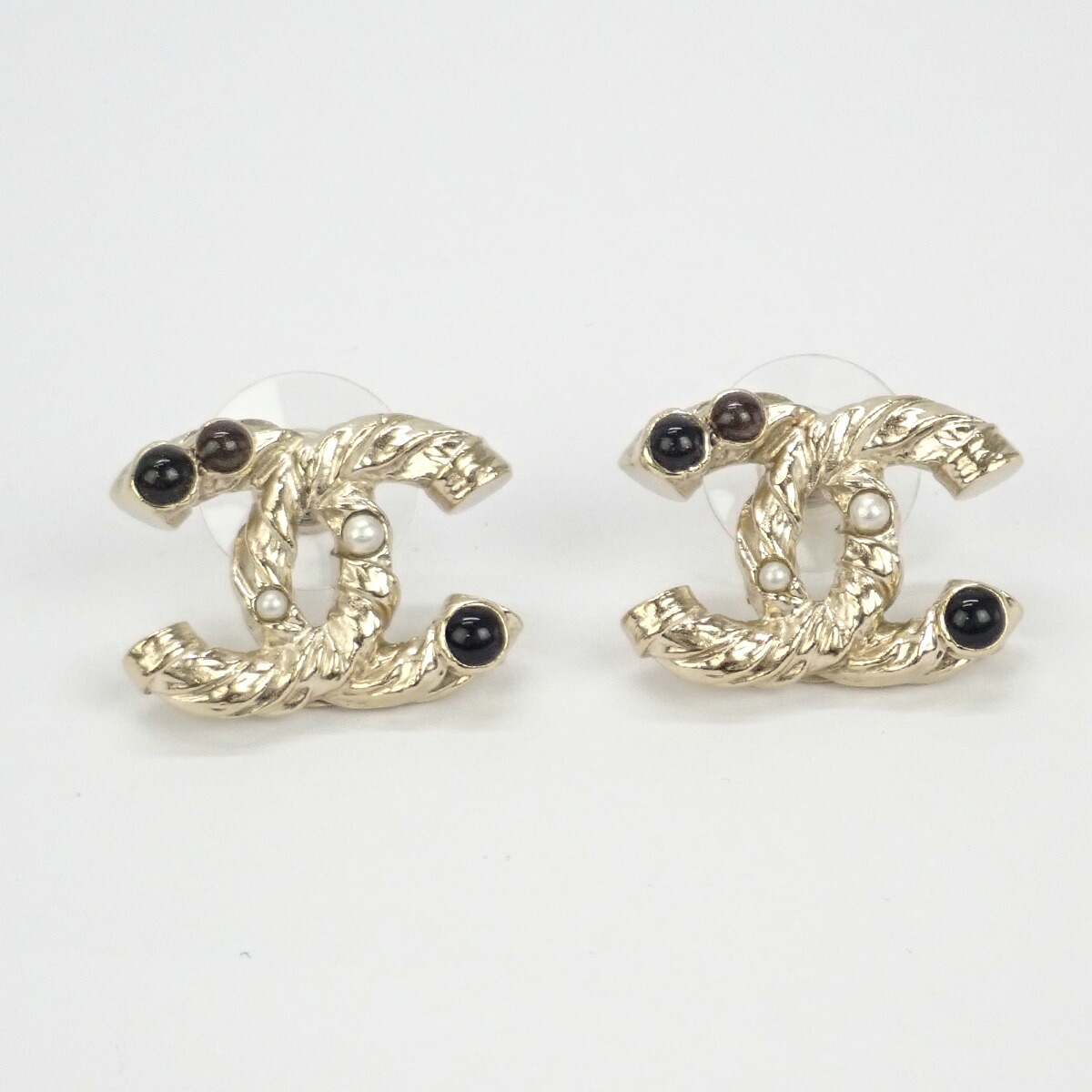 中古 辛口評価 Abランク Chanel シャネル ココマーク ピアス フェイクパール A11a ゴールドカラー Fitzfishponds Com