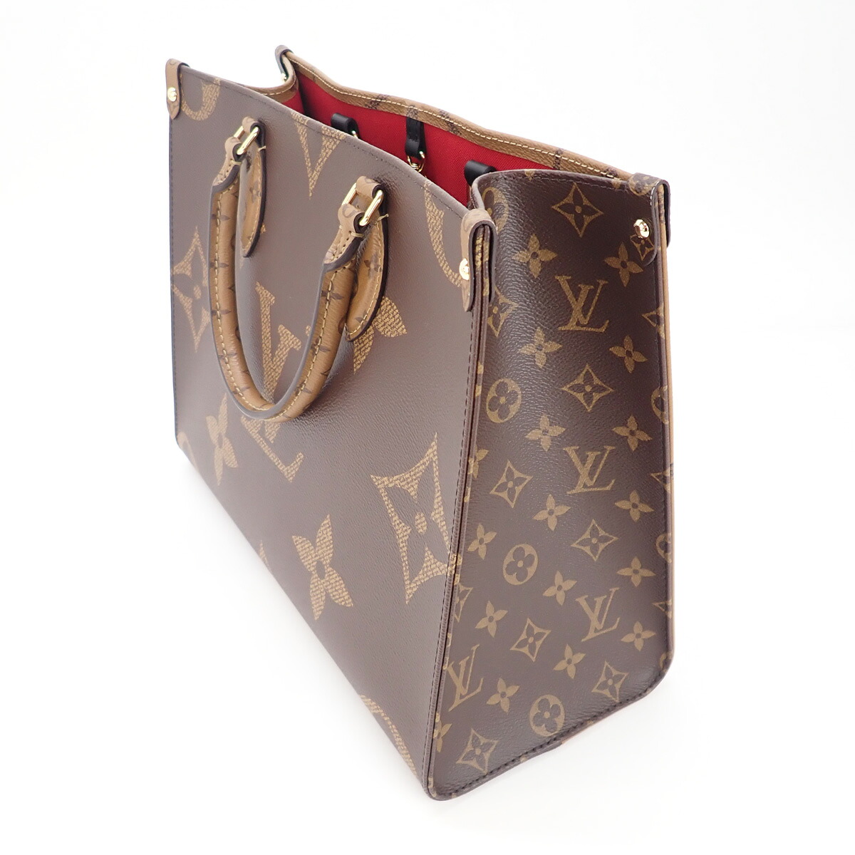 中古 辛口評価 Nランク Louis Vuitton ルイヴィトン モノグラム オンザゴーmm 2wayバッグ M45321 Hubexperts Ch