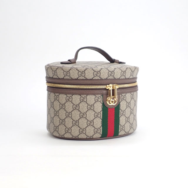 商品ランクS:新品同様に未使用の商品です 【数量限定】 GUCCI グッチ オフィディア GG コスメティックケース 611001 8745 ポーチ  ブラウンレザー 96IWG ベージュ