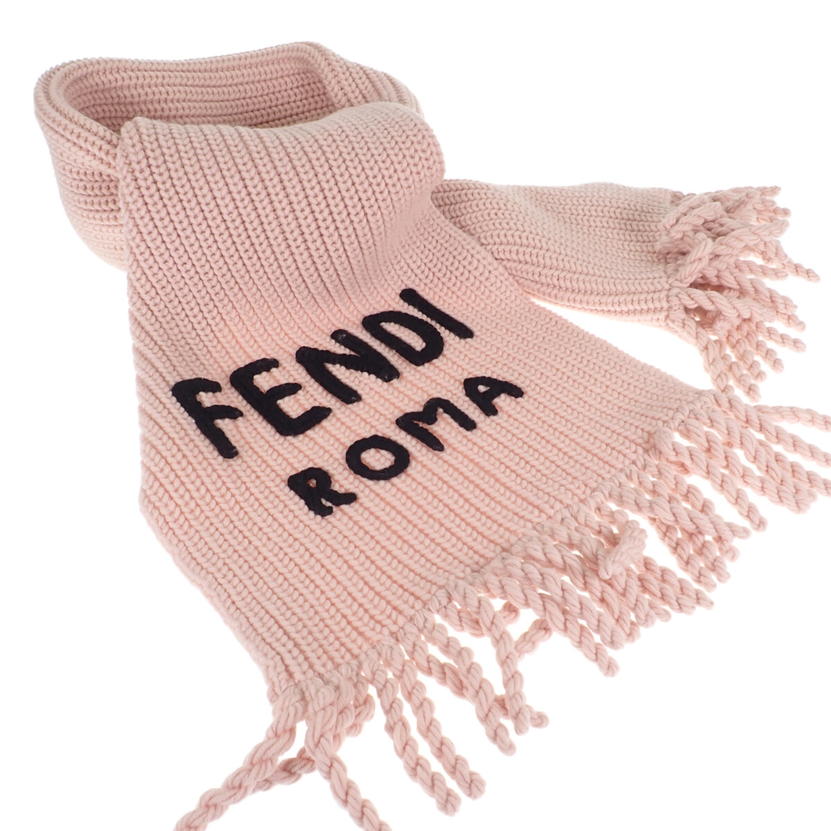 FENDI フェンディ ロゴ ウール FXT325AEOMF1DC3 ウール ROMA スカーフ