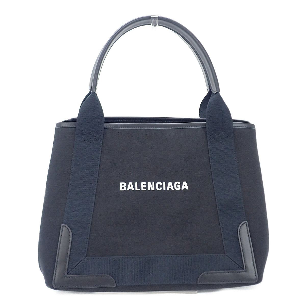BALENCIAGA バレンシアガ ネイビーカバ ハンドバッグ S レザー