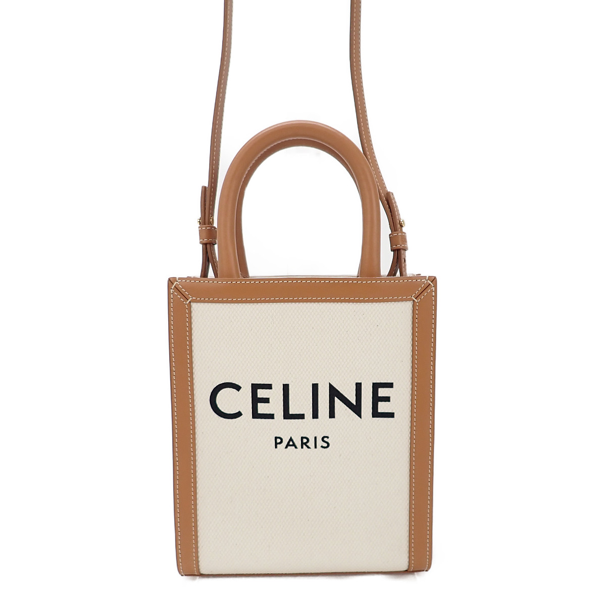 CELINE セリーヌ ミニ バーティカルカバ ショルダーバッグ コットン