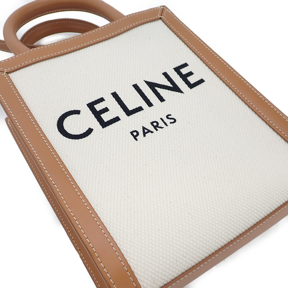 CELINE セリーヌ ミニ バーティカルカバ ショルダーバッグ コットン