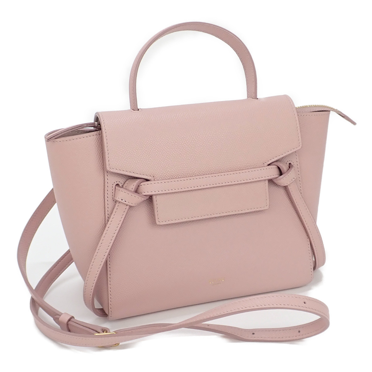 CELINE セリーヌ ベルトバッグ ナノ 2wayバッグ カーフスキン ヴィンテージピンク 189003ZVA.25VP