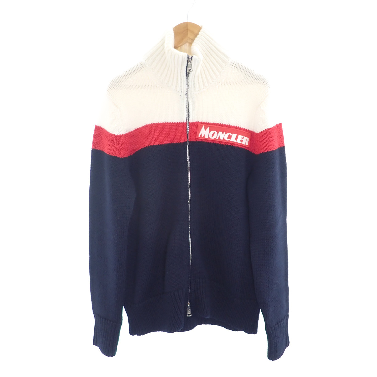 Moncler モンクレール MAGLIONE TRICOT CARDIGAN トリコロール ジップ