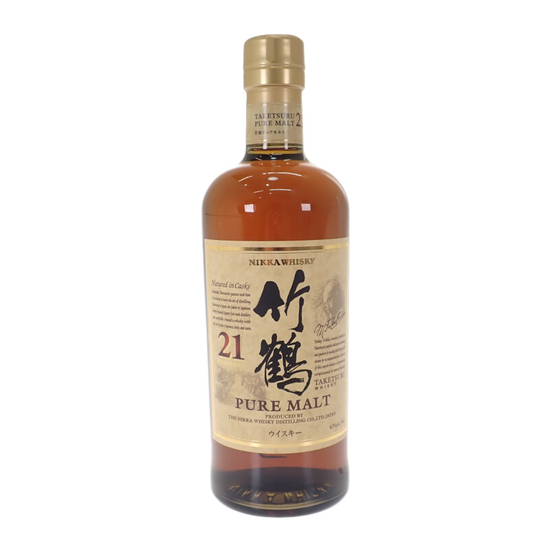 NIKKA ニッカ 竹鶴21年 ピュアモルト お酒 アルコール 700ml 43% ウイスキー ギフト 未開封【中古】【Sランク】