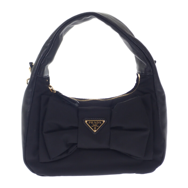 PRADA ブラック リボンハンドバッグ 楽天市場】PRADA プラダ リボン ハンドバッグ ミニバッグ 2WAY
