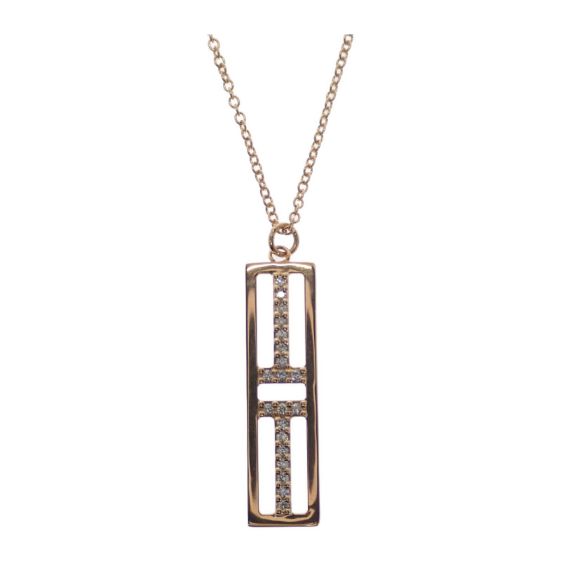 Tiffany & Co. 金製バーネックレス 約45cm ポリシングクロス付き TIFFANY&Co. ティファニー バードクロス ネックレス 18金 K18