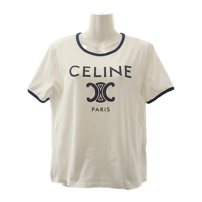 セリーヌ　tシャツ　白 セリーヌ CELINE CELINE Tシャツ 2X94M671Q 半袖 クルーネック