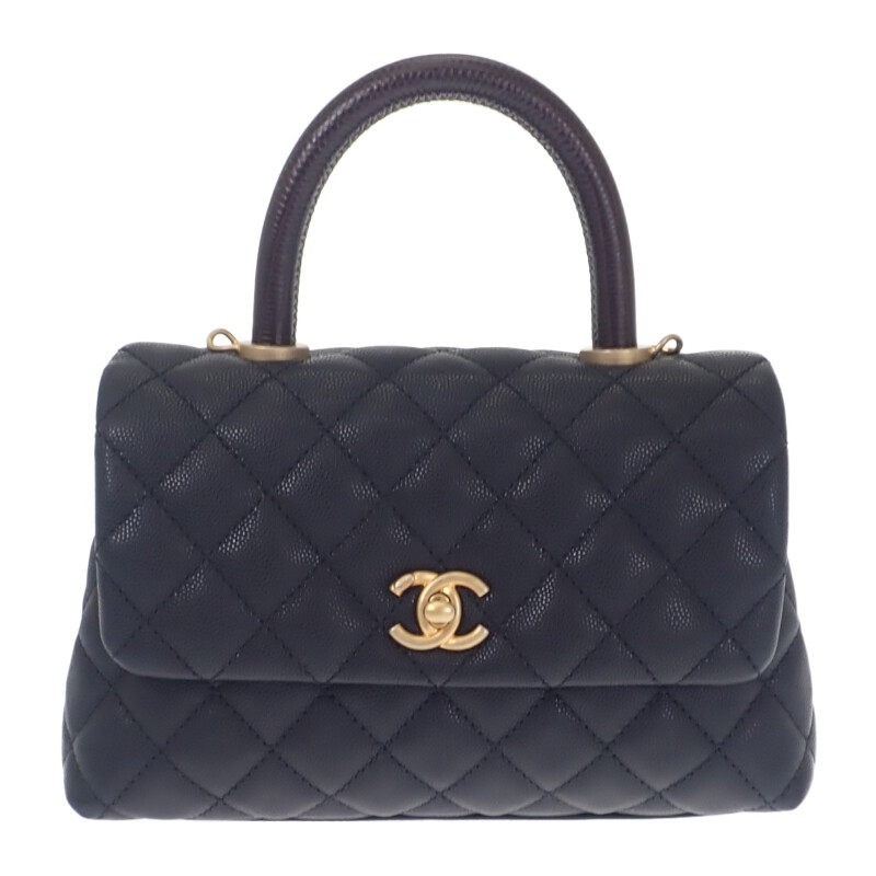 楽天市場】CHANEL(シャネル) Vステッチ ココハンドル XXS ソーブラック