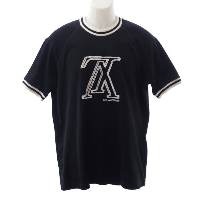LOUIS VUITTON Tシャツ 半袖 アップサイドダウン ラグラン 白 LOUIS