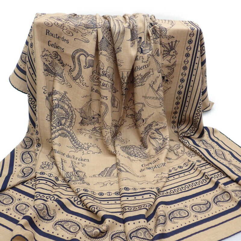 楽天市場】【10%OFF】 エルメス ショール カレ 140 ストール 侍の鎧兜