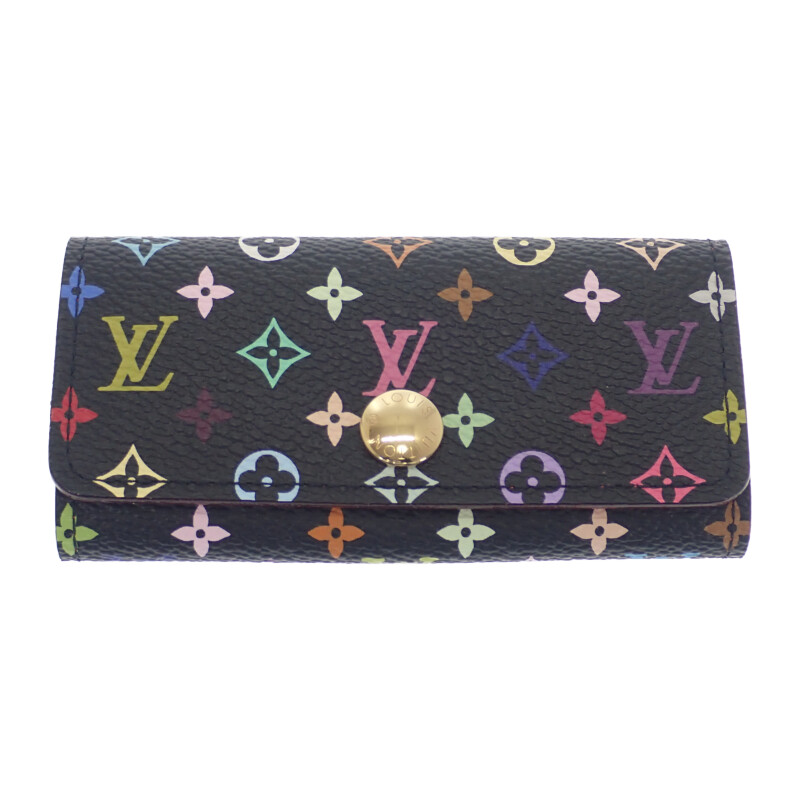 ルイヴィトン LOUIS VUITTON マルチカラーミュルティクレ4 M93732 キーケース モノグラム ブラック 黒 グルナード ゴールド金具 レディース 人気【中古】【Aランク】