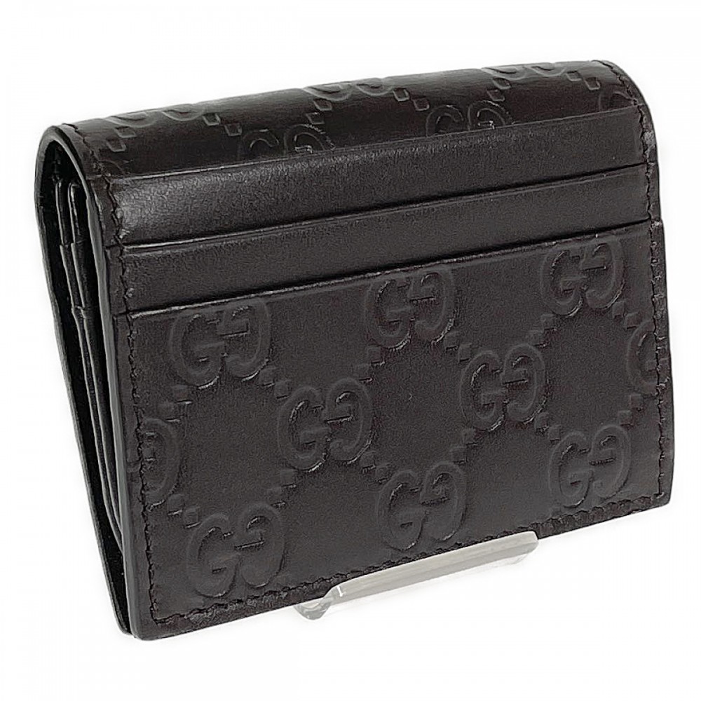 極美品 グッチ シマ リボン 二つ折り財布 406924 ブラック カードケース 極美品 グッチ シマ リボン 二つ折り財布 406924 ブラック カードケース