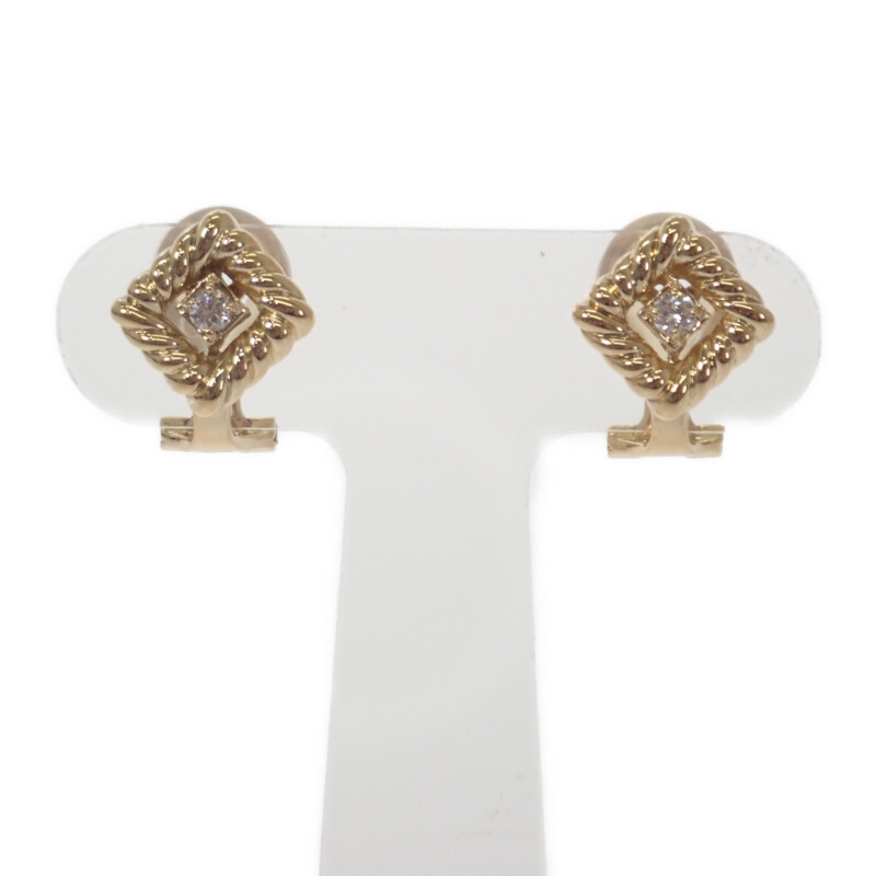 クリスチャンディオール Christian Dior ジュエリー イヤリング K18YG イエローゴールド ダイヤモンド レディース【中古】【Aランク】