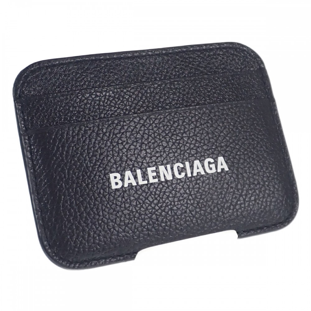 バレンシアガ BALENCIAGA CASH CARD HOLDER キャッシュカードホルダー 5938121IZIM1090 カードケース カーフ ブラック【中古】【Sランク】