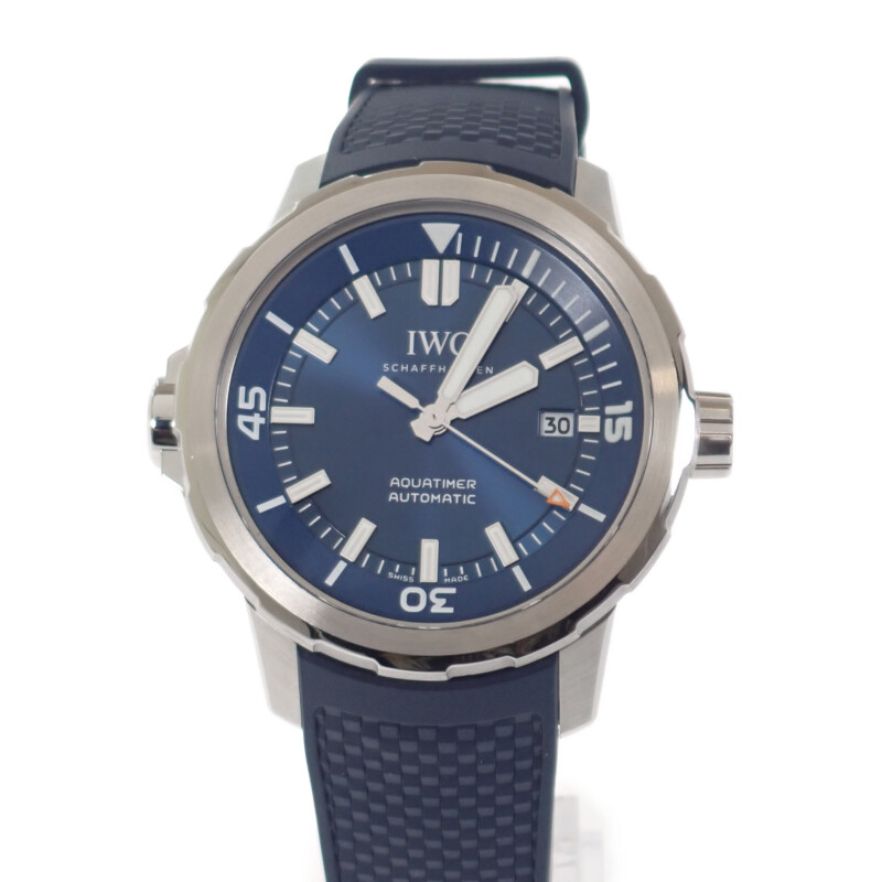 IWC インターナショナルウォッチカンパニー アクアタイマー オートマティック IW328801 腕時計 ステンレススチール ラバー 自動巻き ブルー文字盤 メンズ フォーマル カジュアル ギフト 【中古】【Aランク】