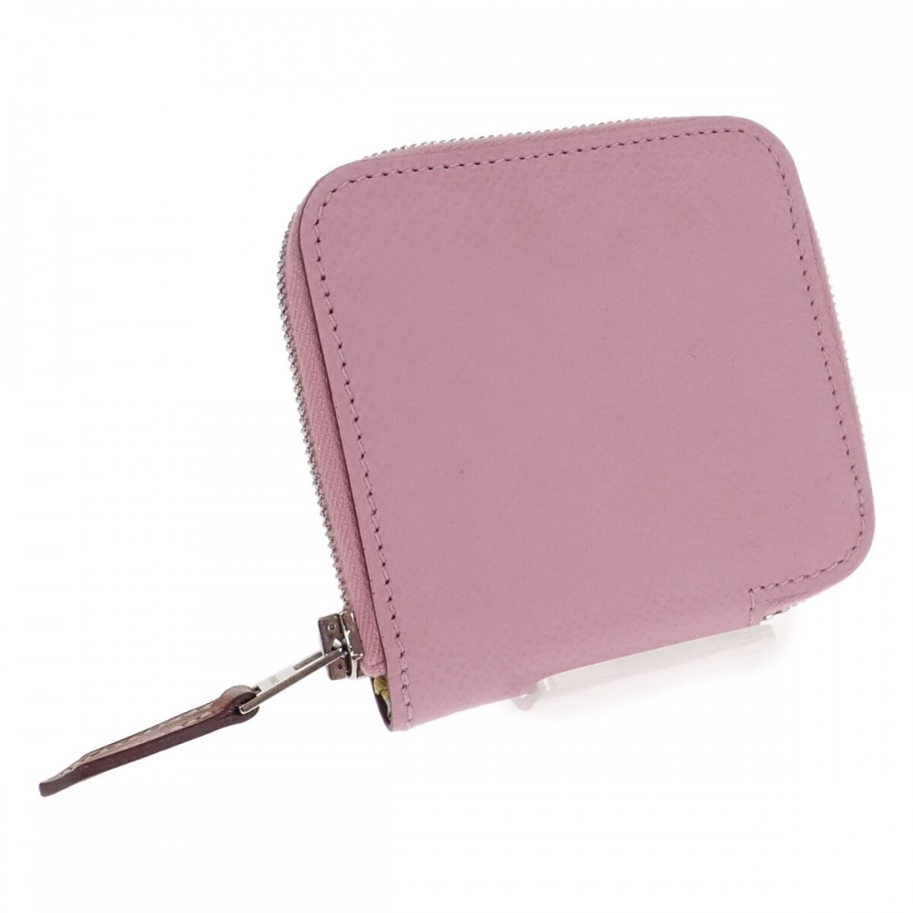エルメス HERMES アザップコンパクト ミニ コインケース ヴォーエプソン モーヴシルベストル ピンク レディース【中古】【ABランク】