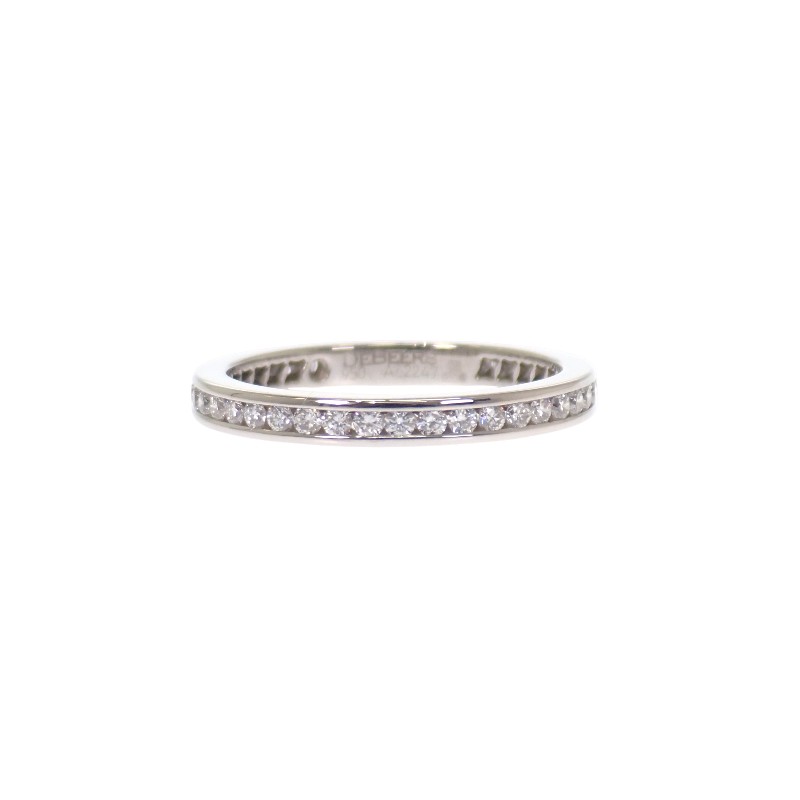 DE BEERS デビアス チャネルセット エタニティ リング 指輪 Pt950プラチナ レディース マリッジ フォーマル 上品 資産【中古】【Aランク】|ISEYA ONLINE 店