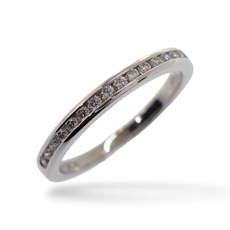 ティファニー TIFFANY&Co. ウェディング バンド 8.5号 60003924 リング 美品 刻印あり Pt950プラチナ ダイヤモンド0.17ct レディース【中古】【Aランク】