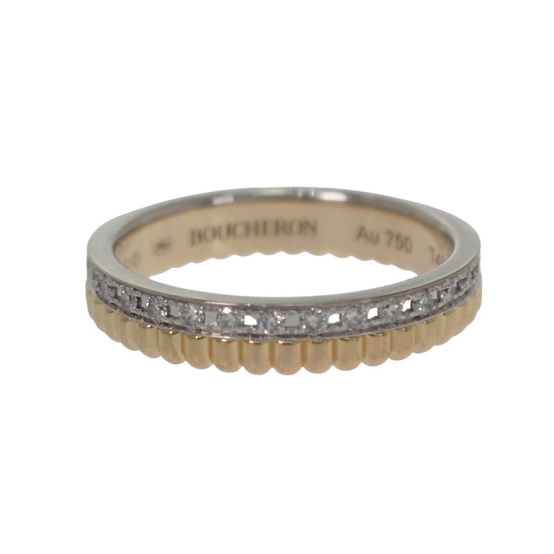 ブシュロン Boucheron キャトル ラディアント 7.5号 保存箱 保証書付属 JAL00134 リング 指輪 18金 K18YG イエローゴールド K18WG ホワイトゴールド ダイヤモンド レディース 人気【中古】【Aランク】