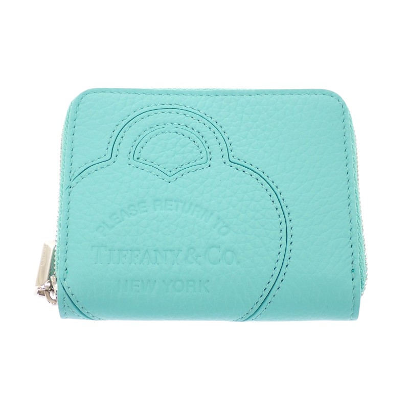 ティファニー TIFFANY&Co. リターントゥティファニー スモールジップ ウォレット 保存箱付属 72020022 コインケース レザー ティファニーブルー シルバー金具 レディース【中古】【Aランク】