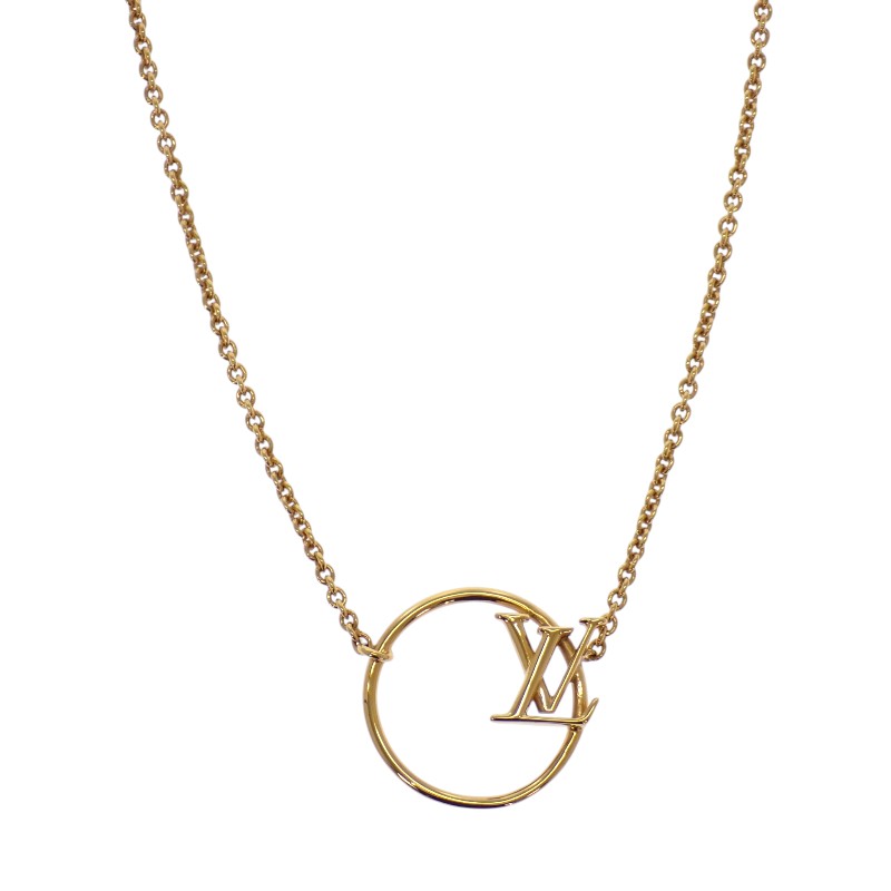 ルイヴィトン LOUIS VUITTON LVエクリプスネックレス コリエ M00762 メタル ゴールド レディース ロゴ アクセサリー【中古】【ABランク】