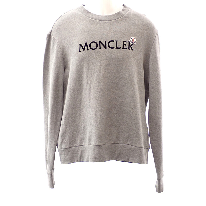 【並行輸入品】モンクレール MONCLER スウェットシャツ XXL G20918G00023_809KR トレーナー トップス コットン グレー メンズ ロゴ【中古】【Aランク】