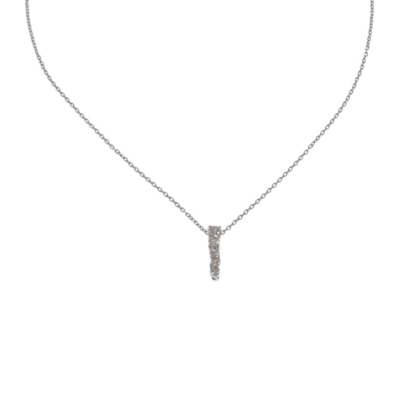 ミキモト MIKIMOTO グラデーション ネックレス ペンダント K18ホワイトゴールド レディース 定番【中古】【Aランク】