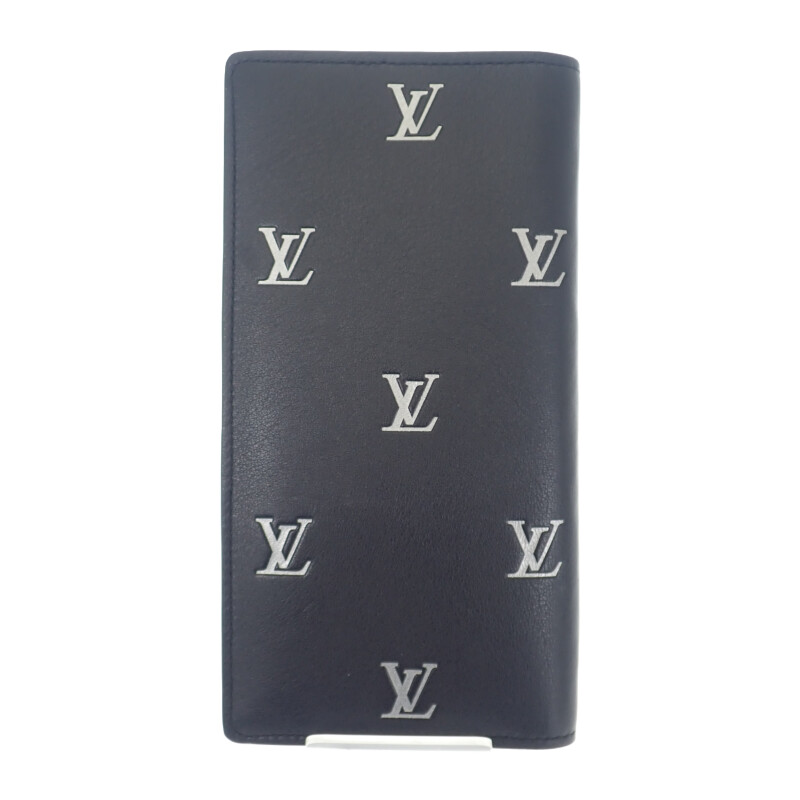 ルイヴィトン LOUIS VUITTON ポルトフォイユ・ブラザ NM M83190 長財布 カーフレザー ブラック 黒 シルバー シルバー金具 LVブラゾン メンズ ギフト【中古】【ABランク】｜ISEYA ONLINE 店