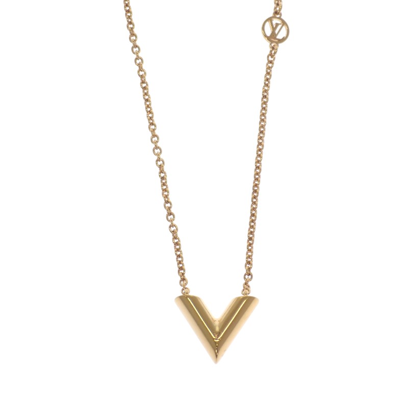 ルイヴィトン LOUIS VUITTON エセンシャルV M00857 ネックレス メタル ゴールド レディース ロゴ 人気 定番【中古】【ABランク】｜ISEYA ONLINE 店 27,820円