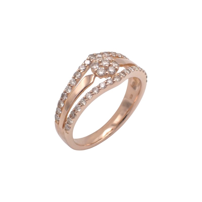 デザインジュエリー 18金ピンクゴールド ダイヤモンド 9号 リング 指輪 K18PG ゴールド ダイヤモンド0.52ct 刻印あり 美品 フェミニン オールシーズン 上品 フォーマル ギフト レディース ジュエリー アクセサリー【中古】【Aランク】｜ISEYA ONLINE 店