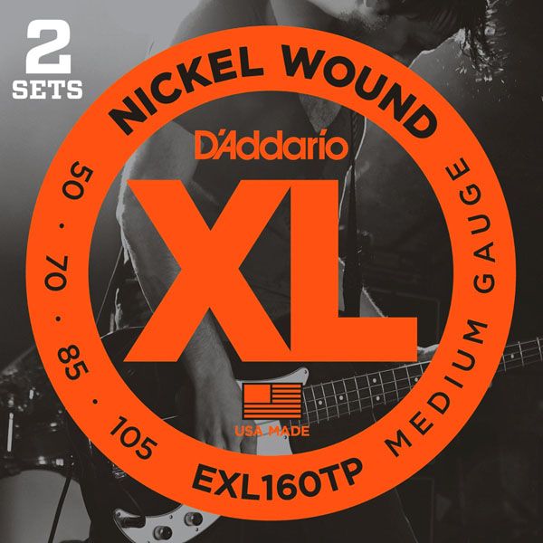 D'Addario / EXL160TP Twin Pack (2set Pack) Medium 50-105 Long Scale エレキベース弦 【福岡店】