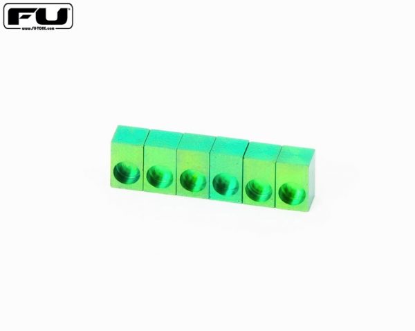 FU-TONE / Titanium Saddle Insert Set 6個セット GREEN [フロイドローズ・アップグレード・パーツ]《お取寄せ商品/納期別途案内》【渋谷店】｜イシバシ楽器 17Shops