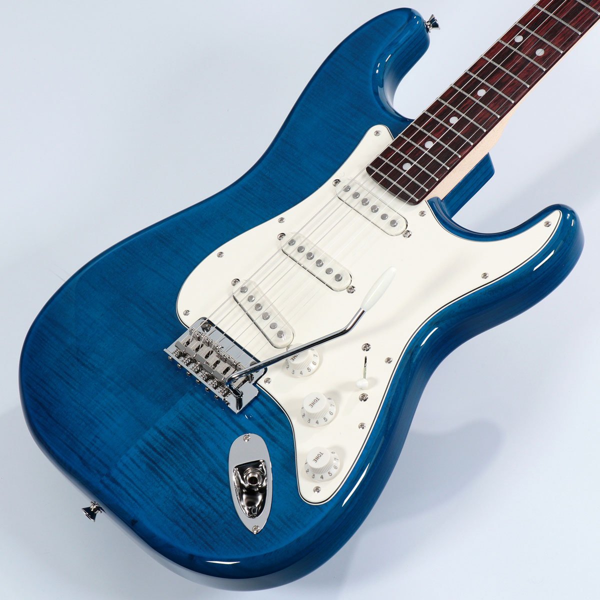 【楽天市場】fender Ishibashi Fsr Mij Hybridii Stratocaster Curly Maple Top Ash Back Translucent Blue