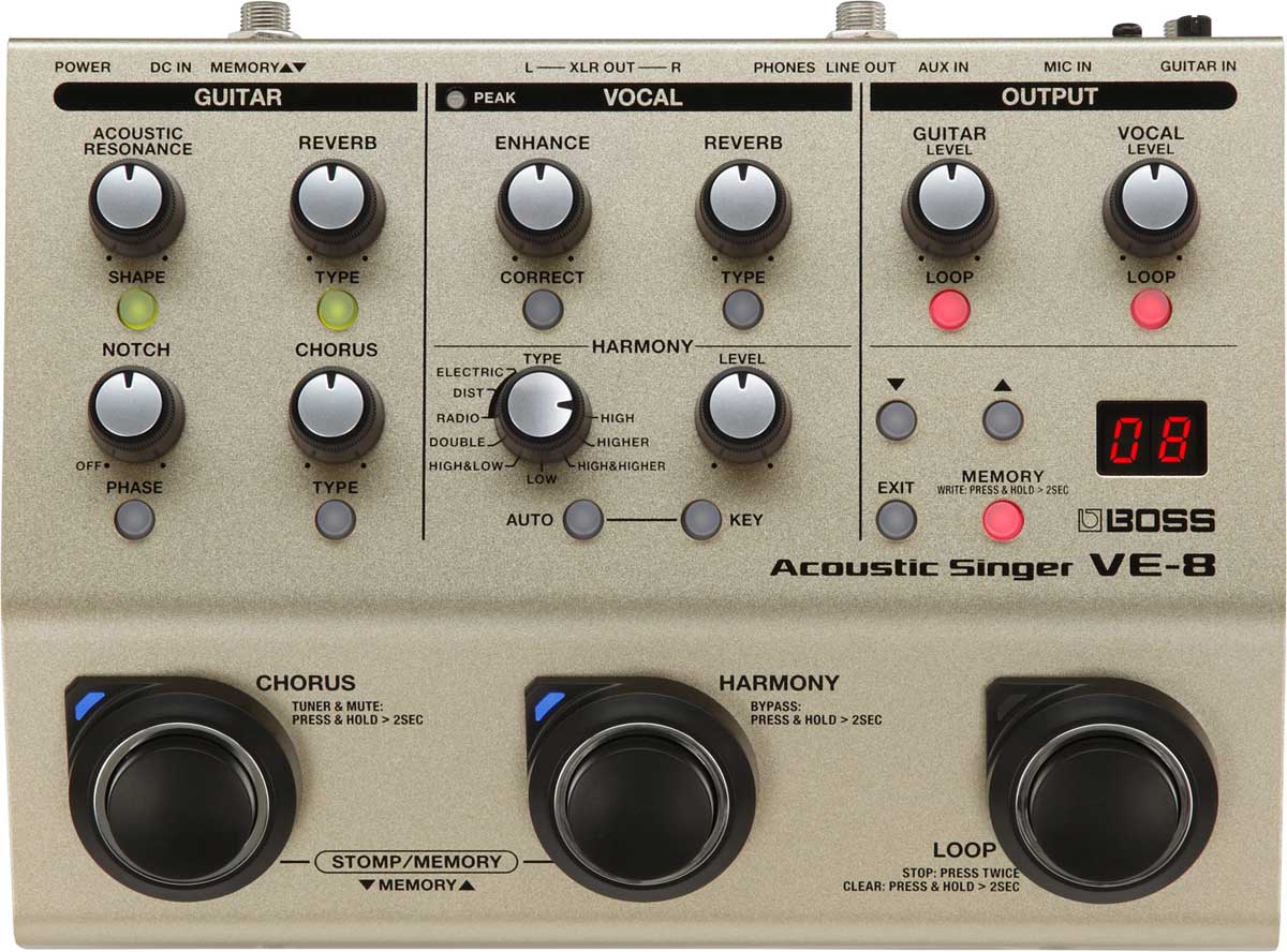 BOSS ボス / VE-8 Acoustic Singer アコースティックシンガー【御茶ノ水本店】｜イシバシ楽器 17Shops