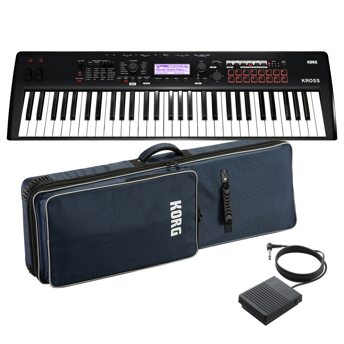 KORG / KROSS2-61 MB ケース＆ペダルセット【渋谷店】