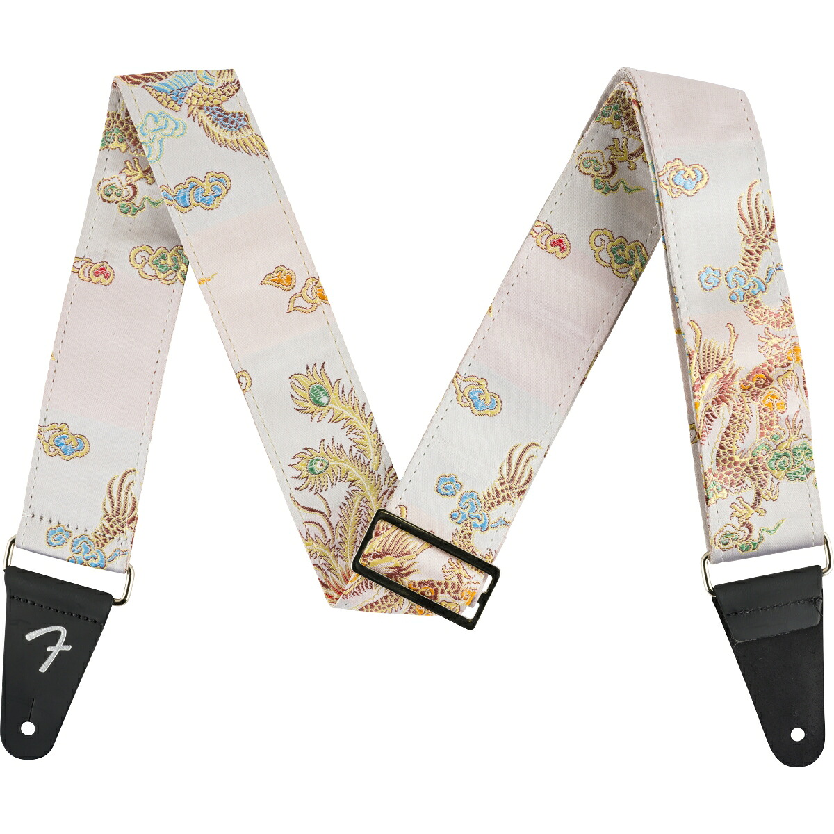 （タイムセール）Fender / Satin Dragon Strap Ivory フェンダー ストラップ [USA製]