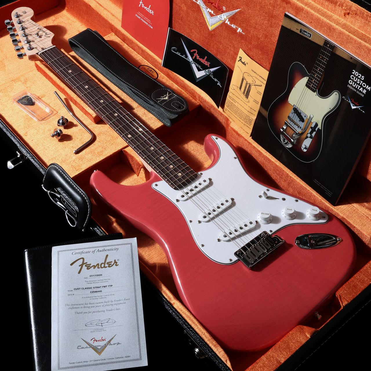 Fender Custom Shop / Custom Built Custom Classic Stratocaster Flame Maple Top NOS Trans Coral Pink【S/N CZ586445】【御茶ノ水本店】【3/3値下げ！】