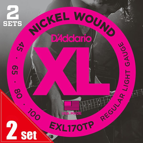 D'Addario / EXL170TP Twin Pack (2set Pack) Regular Light 45-100 Long Scale ベース弦 【横浜店】