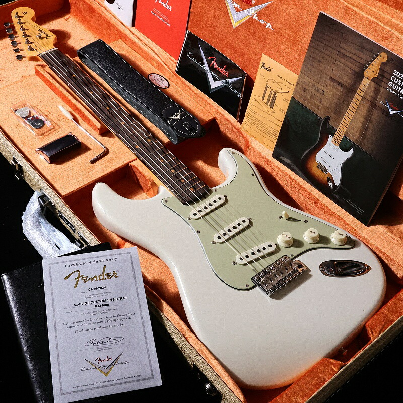 FENDER CUSTOM SHOP / Vintage Custom 1959 Stratocaster NOS Aged Olympic White【R141680】 【御茶ノ水本店】