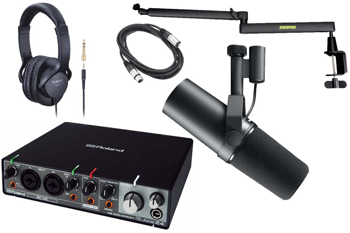Roland / Rubix24 ヘッドホン(RH-5)＆マイク(SM7B)＆アームスタンド(SH-BROADCAST2)セット【渋谷店】