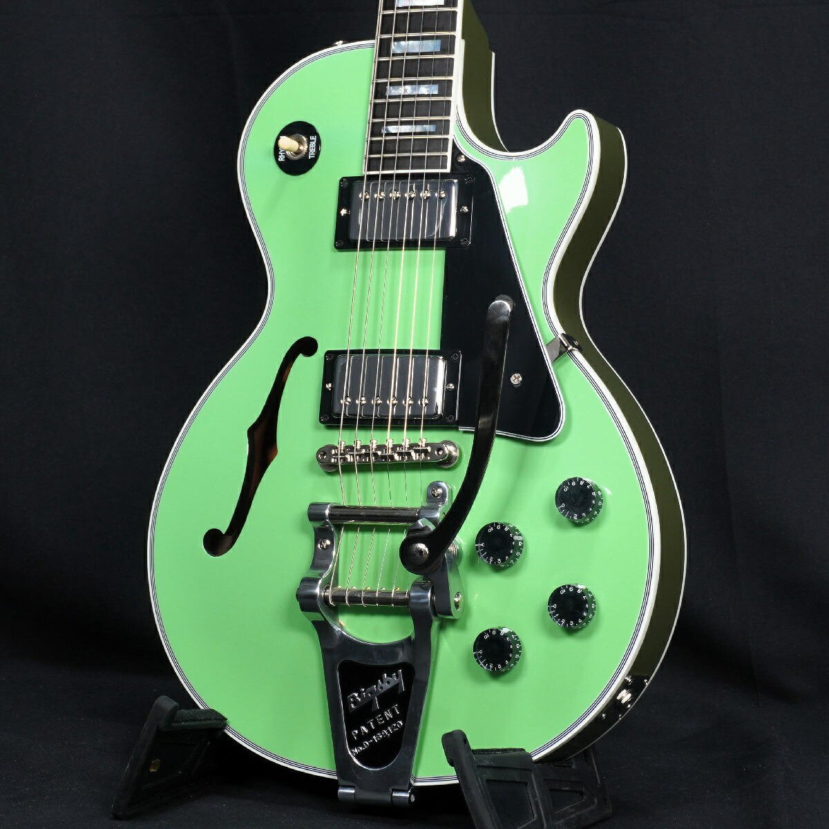GIBSON CUSTOM / Order Model Les Paul Custom F-Hole w/Bigsby Gloss Two Tone Green 【御茶ノ水本店FINEST GUITARS】|イシバシ楽器 17Shops
