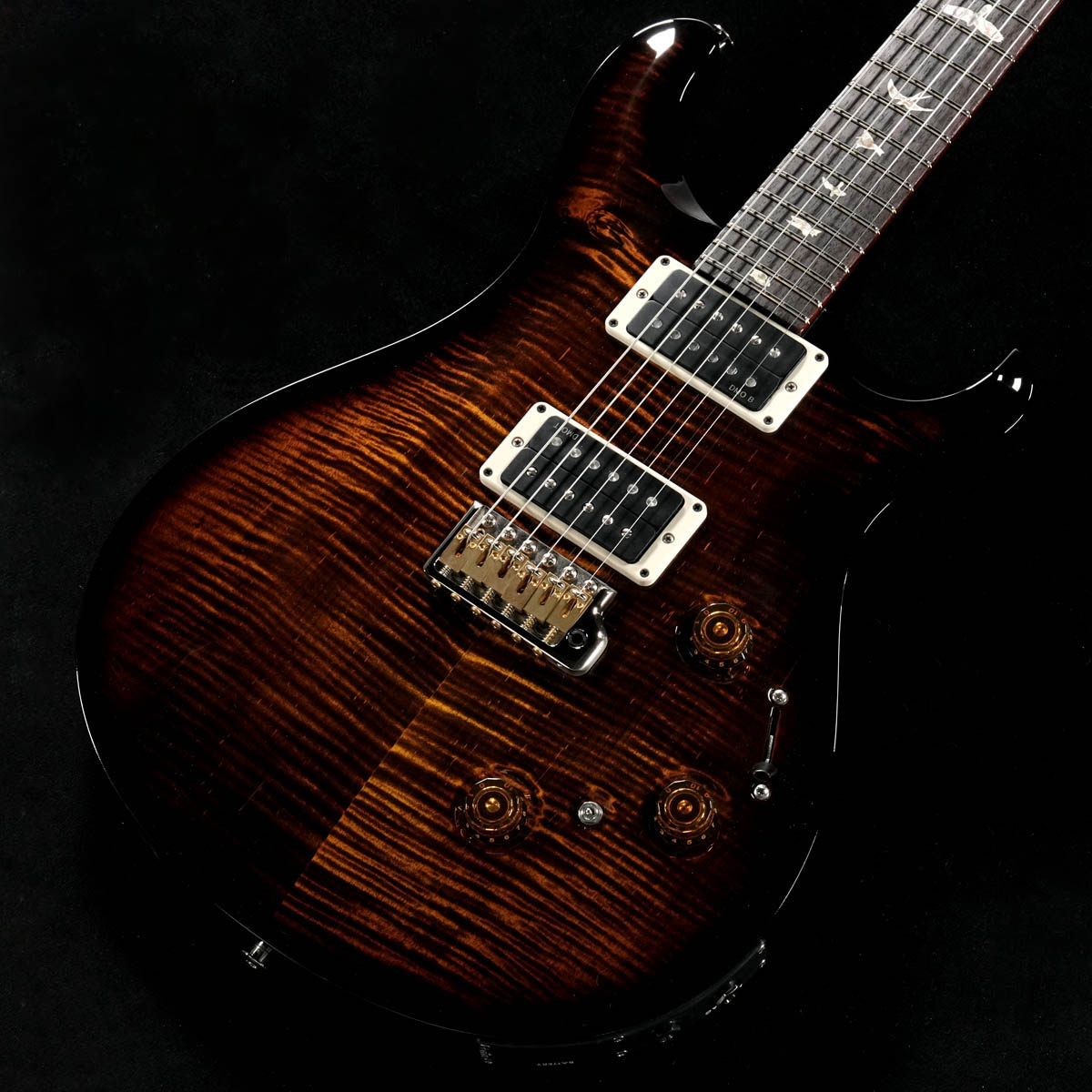 Paul Reed Smith (PRS) / 2025 Custom 24 Piezo Black Gold Wraparound Burst Pattern Thin Neck【渋谷店】【PRS氏直筆サイン入り】