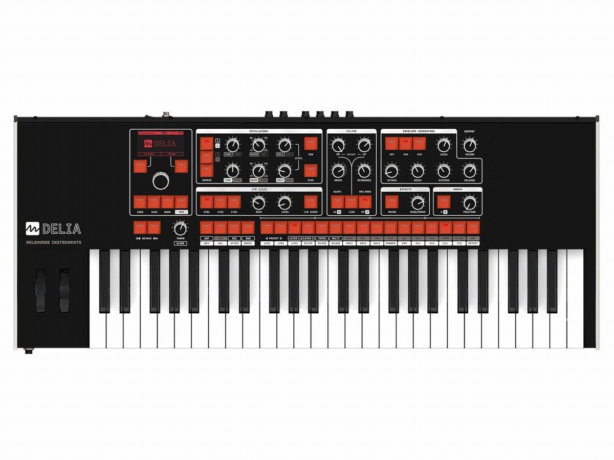 Melbourne Instruments / DELIA モーター駆動式コントローラー バイティンバー・ポリフォニック・シンセサイザー【お取り寄せ商品】【渋谷店】