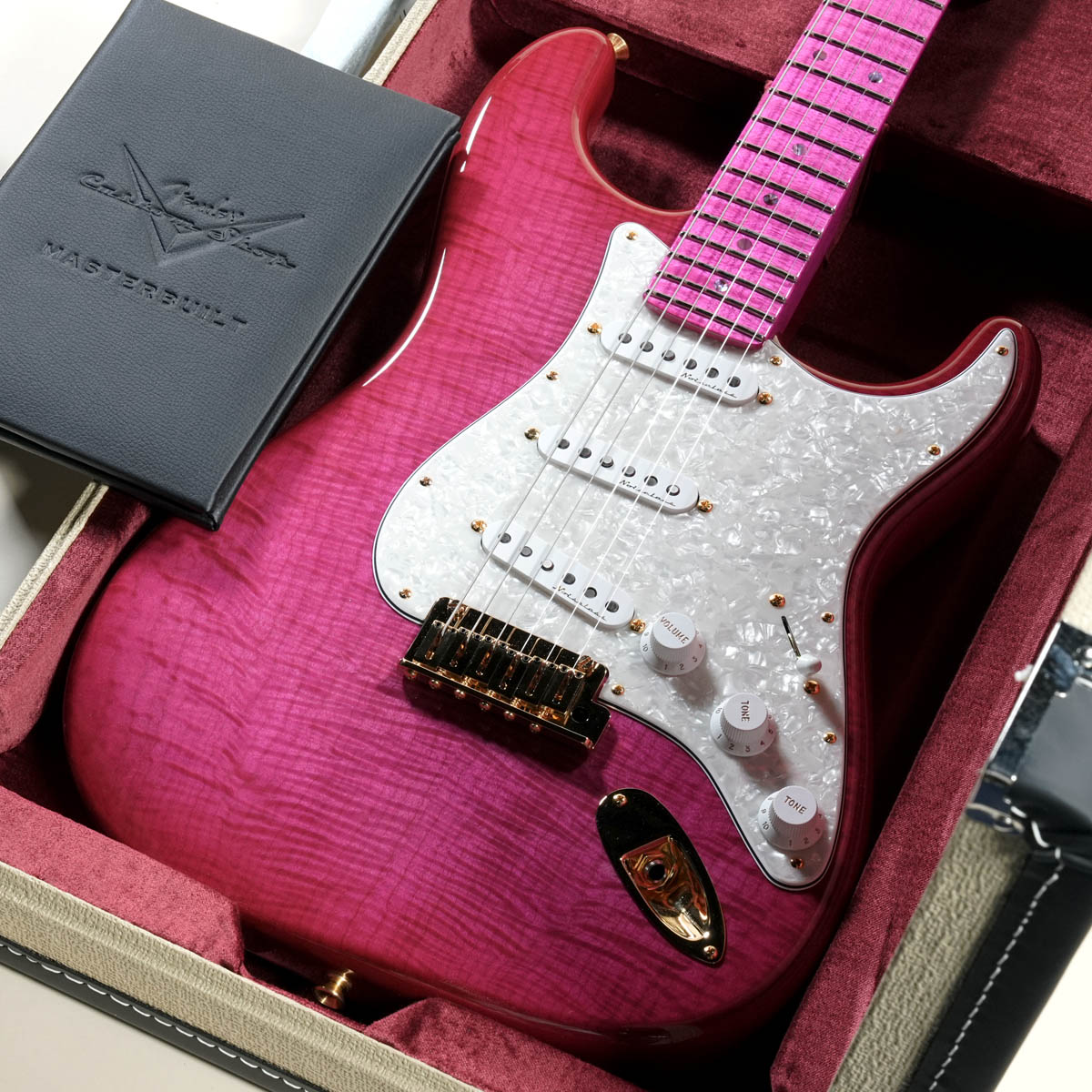 Fender Custom Shop / Master Built Custom Stratocaster 4A Flame Maple Top NOS Trans Pink by Kyle Mcmillin 【渋谷店】|イシバシ楽器 17Shops