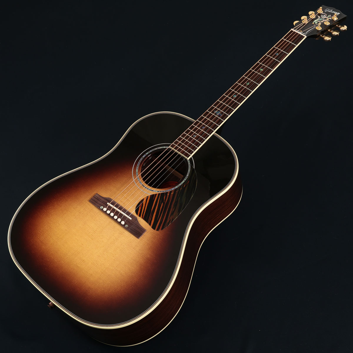 《特典付き！》(実物画像) Gibson / ISHIBASHI Dealer Select J-45 Rosewood Custom with Flower Inlay Vintage Sunburst アコギ エレアコ アコースティックギター J45 【S/N 23105078】【池袋店】【YRK】｜イシバシ楽器 17Shops