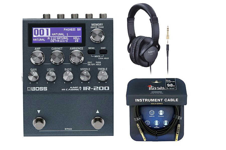 BOSS / IR-200 AMP&CABINET PROCESSOR [ヘッドフォン+ギター用ケーブル]【YRK】