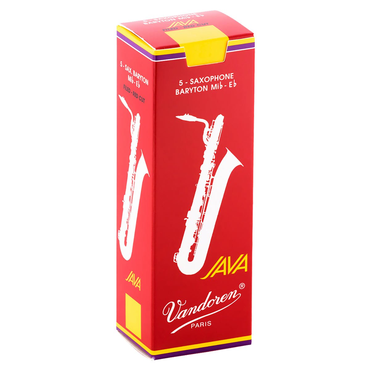 Vandoren / バリトンサックスリード JAVA RED バンドレン 5枚入 ファイルドカット 3 (ノナカ正規品)【お取り寄せ商品】